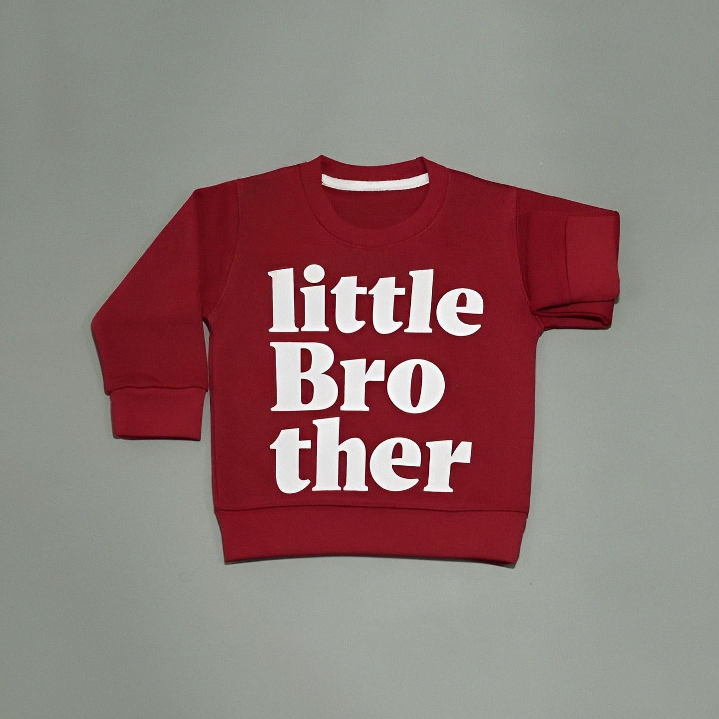 Little Bro Maroon & Oatmeal Tracksuit for Kids