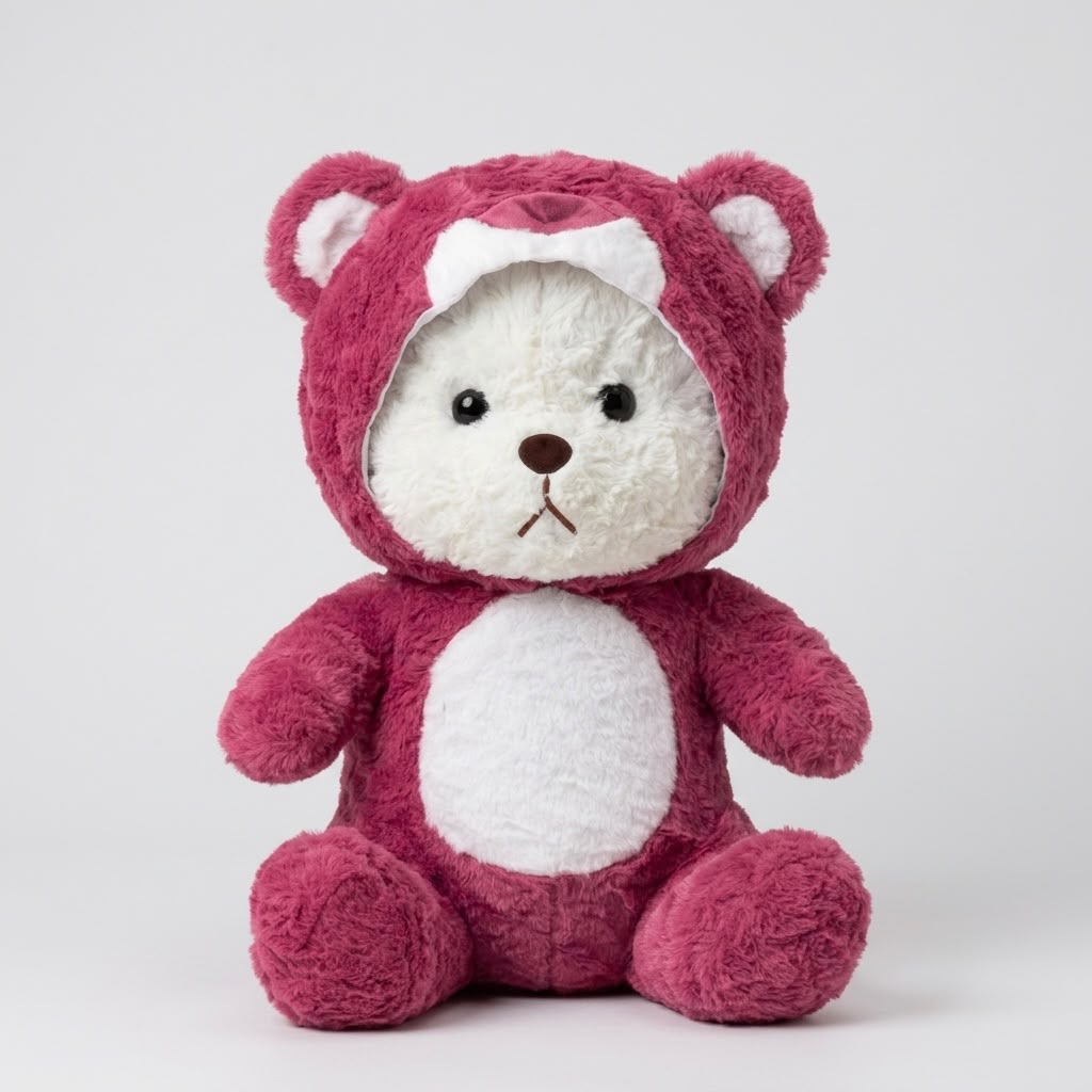 Maroon Hoodie Teddy Bear
