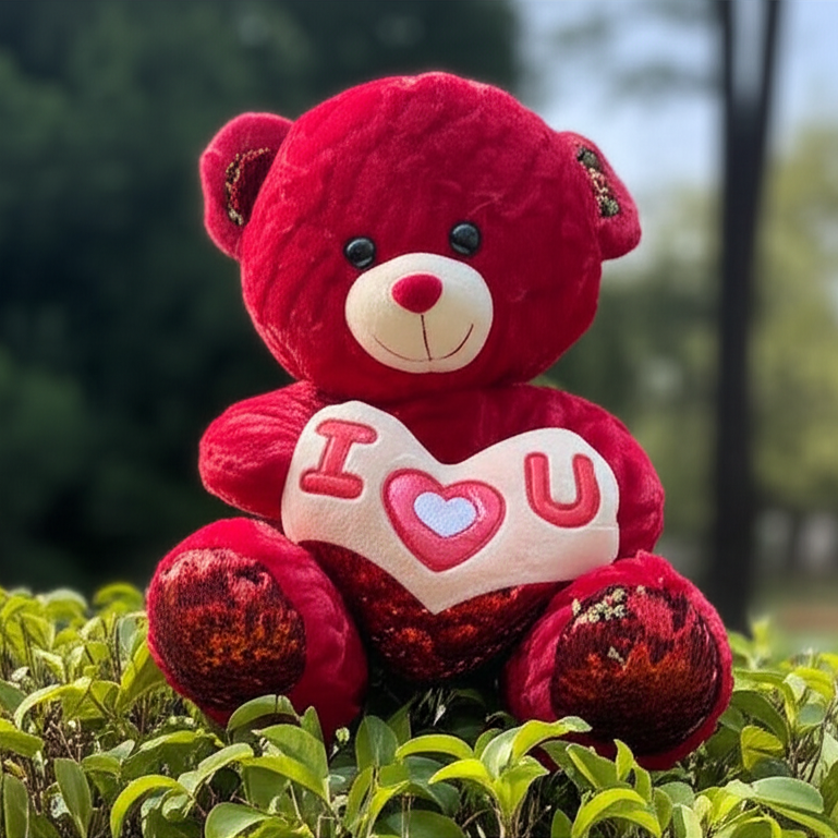 2 Feet Red Teddy Bear with "I Love You" Heart