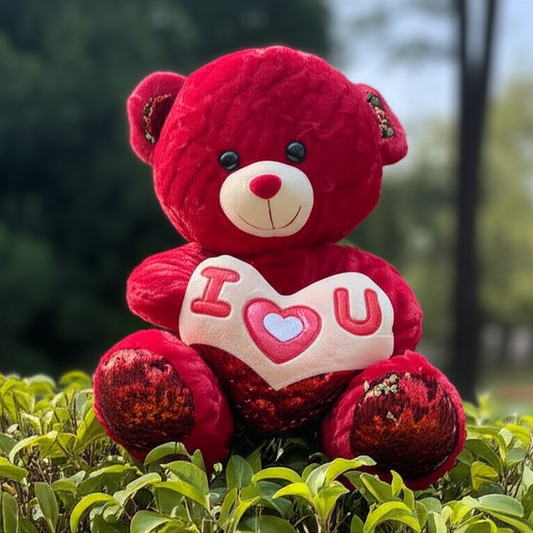 2 Feet Red Teddy Bear with "I Love You" Heart