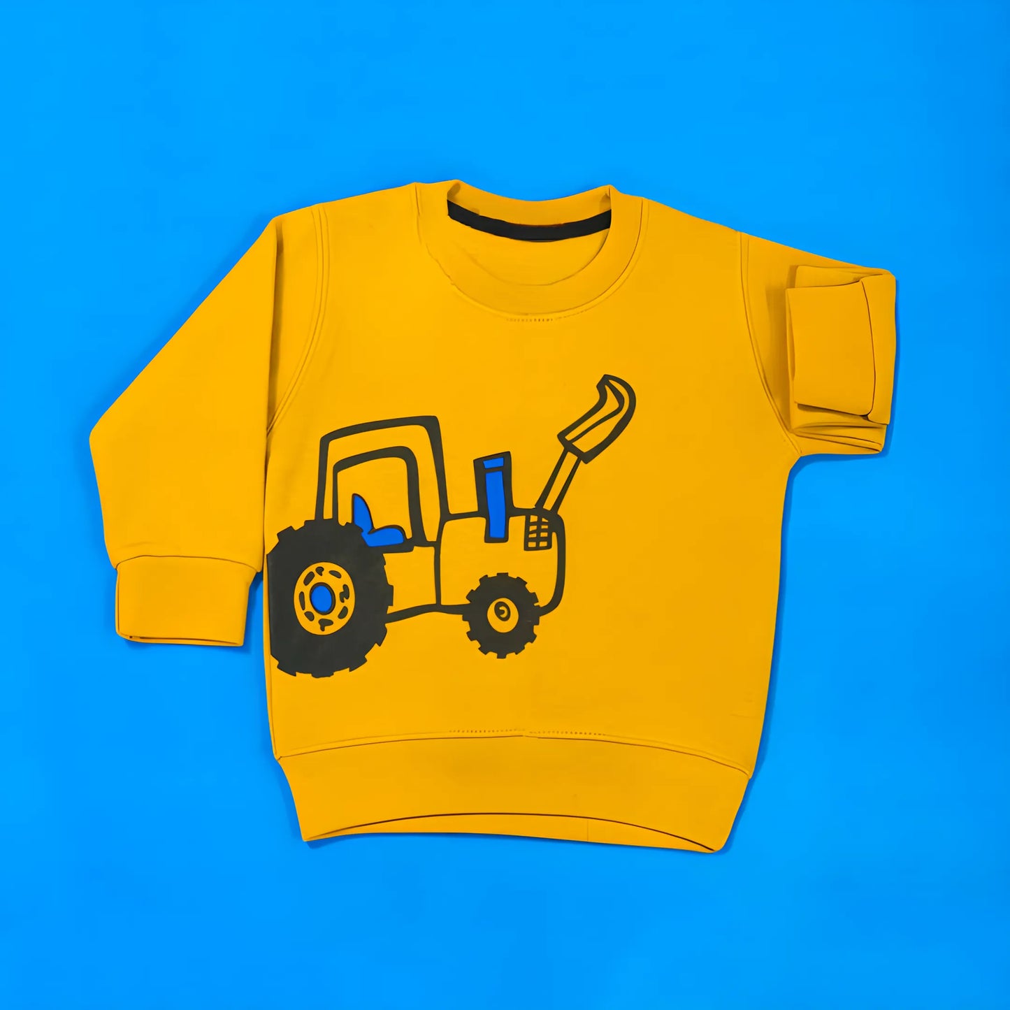 “Tractor mustard tracksuit for boys – hoodie and joggers set”
